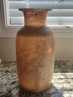 Museum Replica Beautiful Egyptian Hand Carved Alabaster Vase  12x7 inches