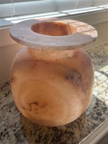 Museum Replica Egyptian Hand Carved Alabaster Vase 10 x 10 Inches