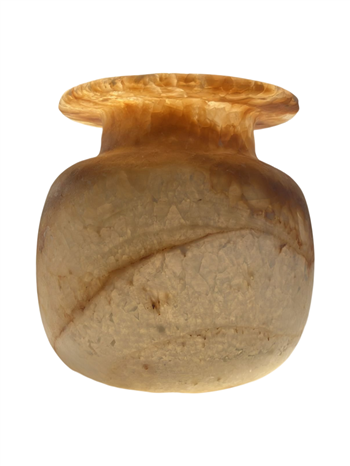 Museum Replica Beautiful Egyptian Hand Carved Alabaster Vase 8 x 8 inches