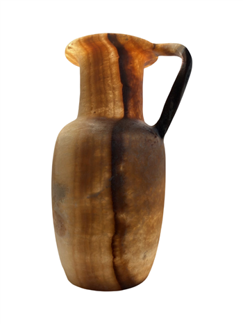 Museum Replica Beautiful Egyptian Hand Carved Alabaster Vase 12 x 7 inches