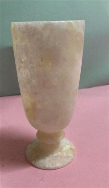 Beautiful Egyptian Museum Replica Alabaster Lotus Cup (18x8 inches)
