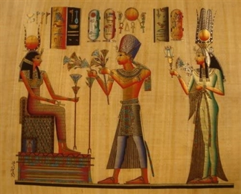 Ramses and Hat hour Large Papyrus