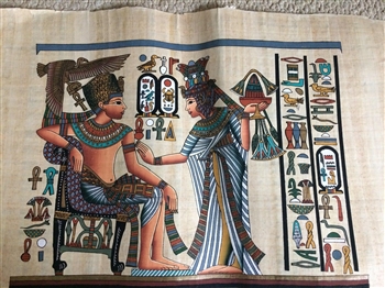 King Tut and Nefertari Large Papyrus