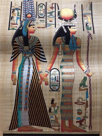 Isis and Nefertari Large Papyrus