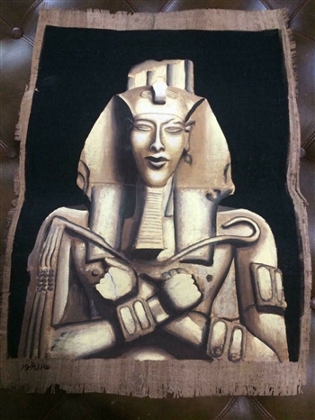 Akhenaton 3- dimensional papyrus 40 x 60 cm