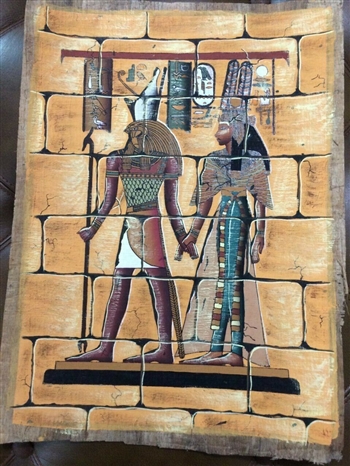 Horus and Nefertari 3-dimensional papyrus (30x40 cm)