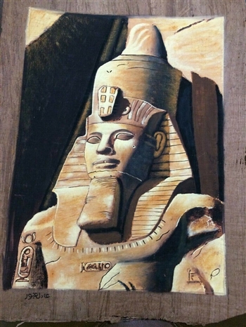 Ramses 3 -dimensional Papyrus (30x 40)