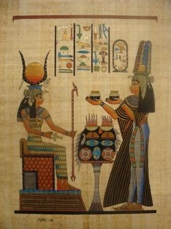 Isis and Nefertari Large Papyrus