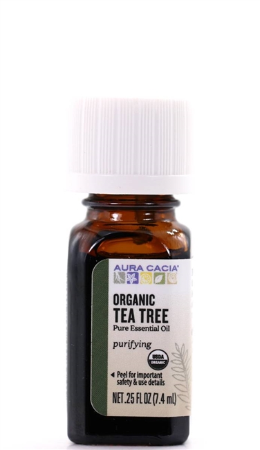 Aura Cacia organic essential oil: tea tree, .25 fl. oz, 7.4 ml