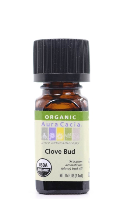 Aura Cacia  organic essential oil of clove bud, .25 fl. oz, 7.4 ml