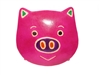 pink leather piggy face snap coin purse