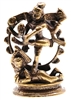 Dancing Shiva, antiqued finish on solid brass.  3"