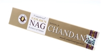Golden Nag Chandan incense.  15 gram sticks.  Sweet smelling masala sandalwood.
