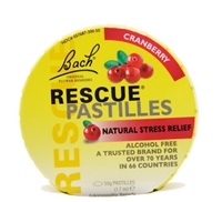 Bach Rescue Pastilles, cranberry, 35 count in round tin.