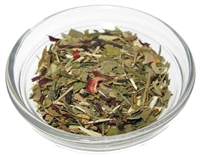 memory tea blend, memory enhancing herbs packaged in resealable stand-up stay fresh pouch.