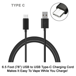 6.5 Foot USB to USB Type-C Charging Cable