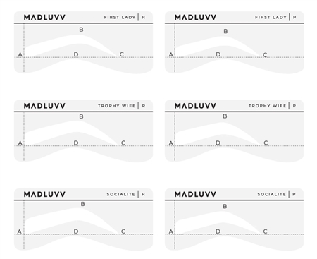 Madluvv Original 6 Stencil Eyebrow Shaping Set