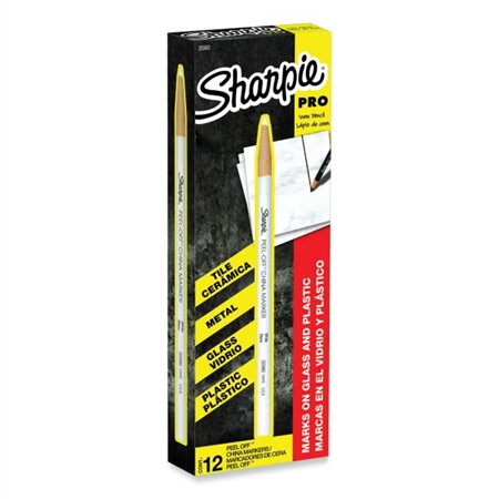 Sharpie China Marker - White (box of 12)