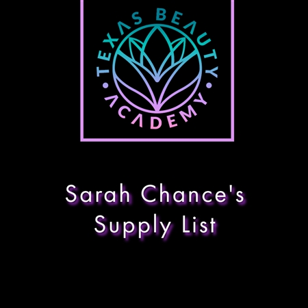 Sarah Chance''s Supply List