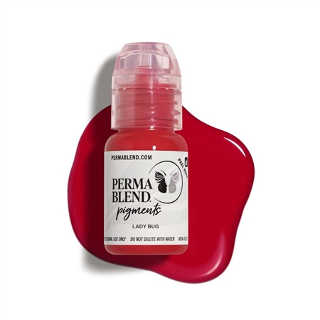 Perma Blend Sweet Lip Lady Bug pigment bottle â€“ bright red lip tattoo pigment for bold, vibrant, and long-lasting permanent makeup results