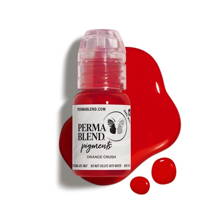 Perma Blend Sweet Lip Orange Crush pigment bottle â€“ vibrant orange-red lip tattoo pigment for bold, warm, and long-lasting permanent makeup results