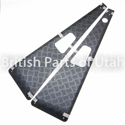 Defender Chequer Plate Black Wing Protectors LRNA4010B
