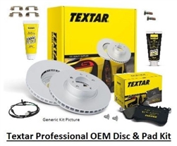 LR3 Front Brake Rotors Pads Sensor Textar Kit