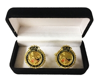 Gold Medallion Cuff Links