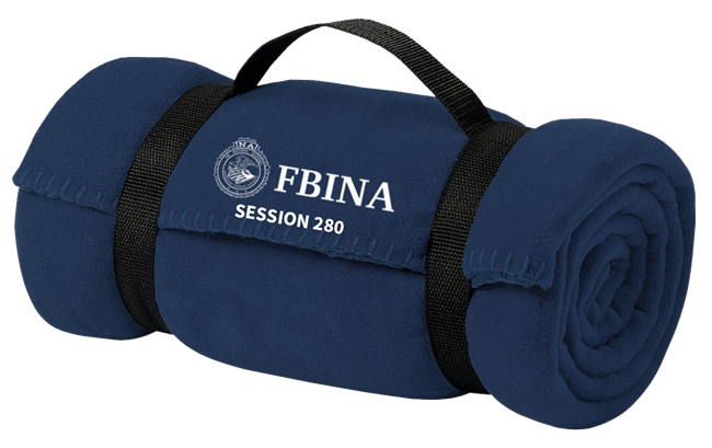 FBINAA Fleece Blanket with Strap - Session Specific