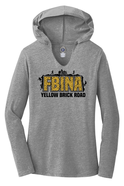 Women's TriBlend Long Sleeve Hoodie - FBINA Yellow Brick Road