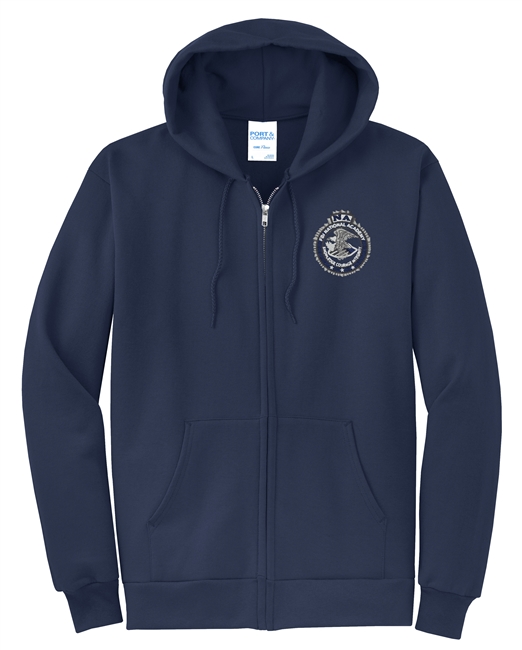 Fleece Full-Zip Hooded Sweatshirt - Subdued Seal