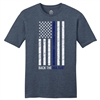 50/50 Cotton/Poly Heather T-Shirt - Thin Blue Line