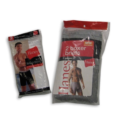 HANES BOXER BRIEFS -- 2 PER PACKAGE