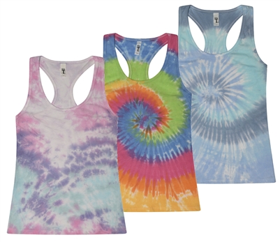 TIE-DYE LADIES RACERBACK TANK