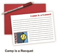 CAMP IS A RACQUET STATIONERY CARDS