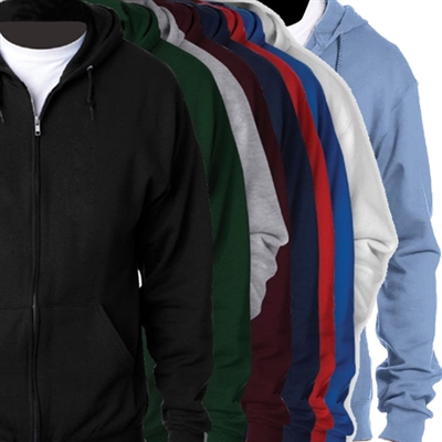 BLANK FULL ZIP HOODED SWEATSHIRT