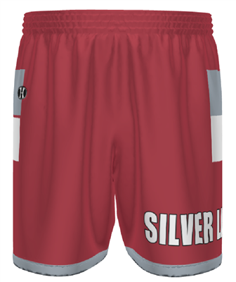 SILVER LAKE  SUBLIMATED HOME TEAM BASKETBALL SHORTS