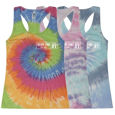 SILVER LAKE TIE-DYE LADIES RACERBACK TANK