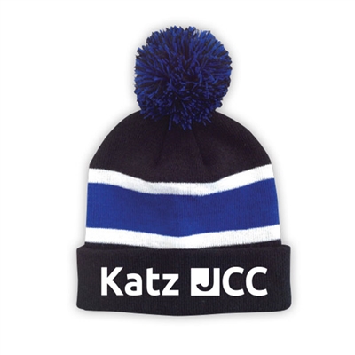 JCC EARLY CHILDHOOD CENTER STRIPED BEANIE WITH POM