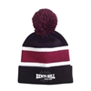 KENTS HILL STRIPED BEANIE WITH POM