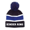 KINDER RING STRIPED BEANIE WITH POM