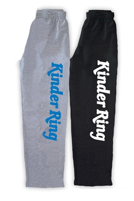 KINDER RING OPEN BOTTOM SWEATPANTS WITH POCKETS