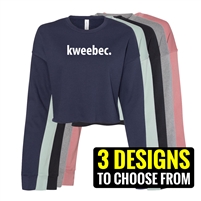 KWEEBEC LADIES' CROPPED FLEECE CREW SWEATSHIRT