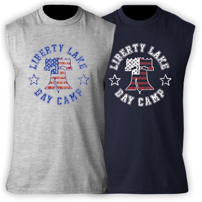 LIBERTY LAKE DAY CAMP SLEEVLESS TEE