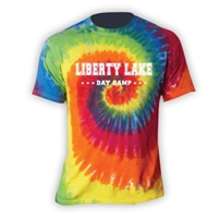 LIBERTY LAKE DAY CAMP SWIRL TIE DYE TEE