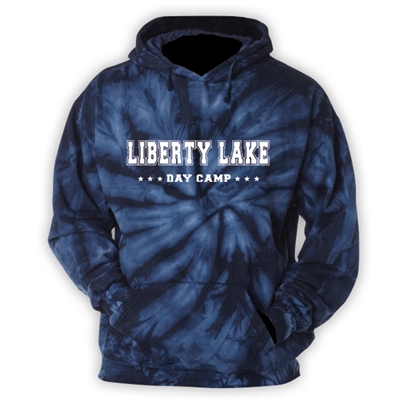 LIBERTY LAKE DAY CAMP NAVY TIE DYE SWEATSHIRT