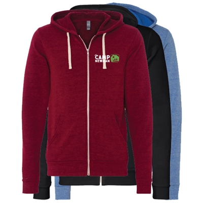 CAMP NEWMAN UNISEX TRIBLEND SPONGE FLEECE FULL ZIP HOODIE