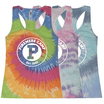 PINEMERE TIE-DYE LADIES RACERBACK TANK