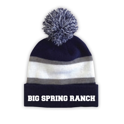 SANBORN BIG SPRING RANCH STRIPED BEANIE WITH POM