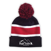 SANBORN HIGH TRAILS STRIPED BEANIE WITH POM